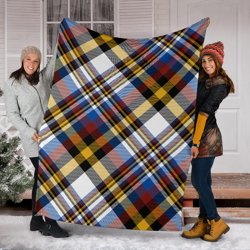 Madras Pattern Print Design 01 Premium Blanket