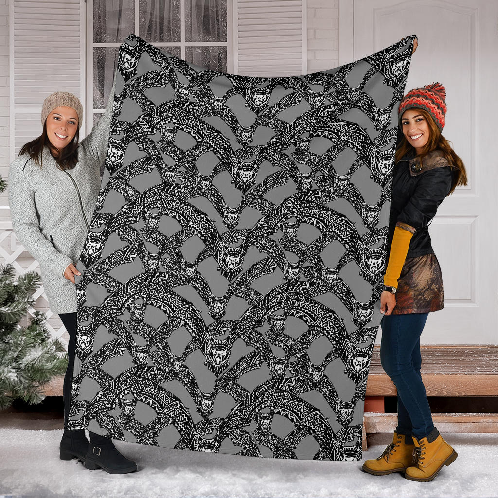 Bat Pattern Print Design 04 Premium Blanket