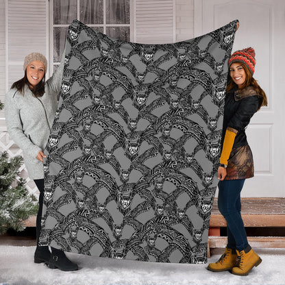 Bat Pattern Print Design 04 Premium Blanket