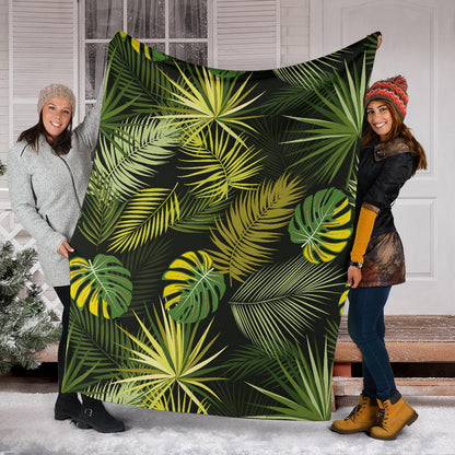 Palm Leaf Pattern Print Design A05 Premium Blanket