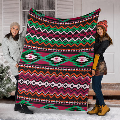 Mexican Pattern Print Design 01 Premium Blanket