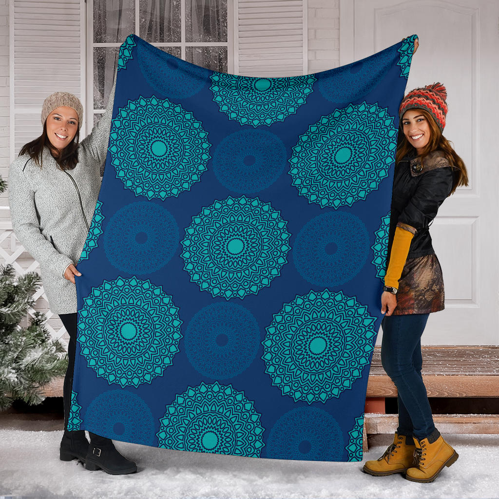 Medallion Pattern Print Design 04 Premium Blanket