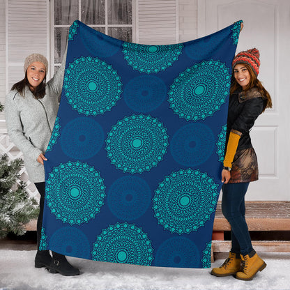 Medallion Pattern Print Design 04 Premium Blanket