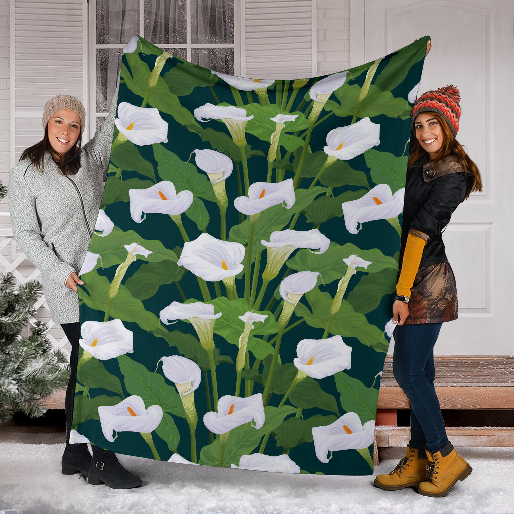 Lily Pattern Print Design 04 Premium Blanket