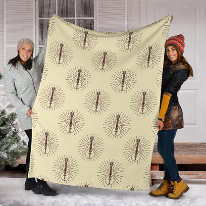 Mandolin Pattern Print Design 02 Premium Blanket