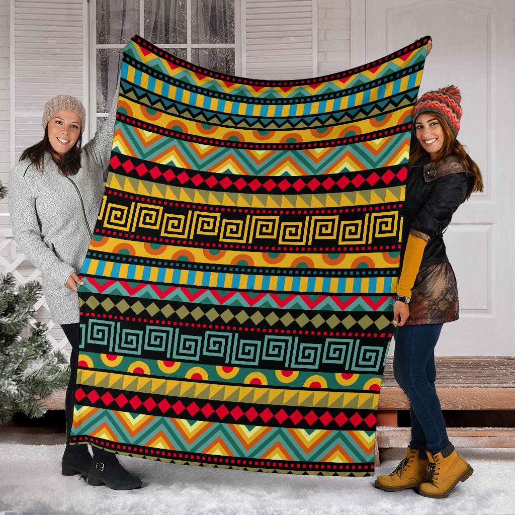 African Pattern Print Design 03 Premium Blanket