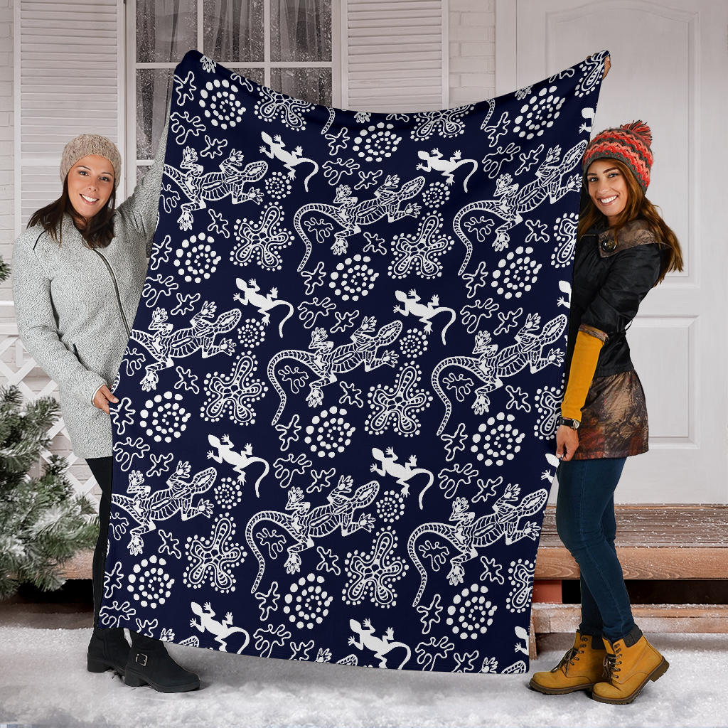 lizard Pattern Print Design 03 Premium Blanket