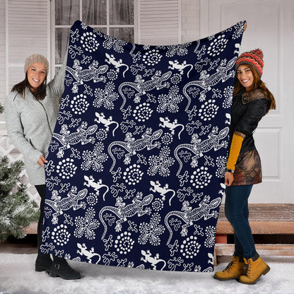 lizard Pattern Print Design 03 Premium Blanket