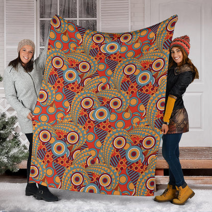African Pattern Print Design 06 Premium Blanket
