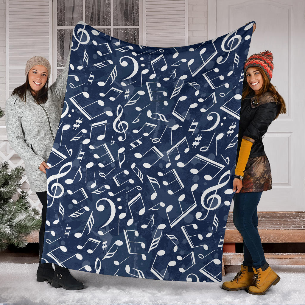 Music note Pattern Print Design A02 Premium Blanket