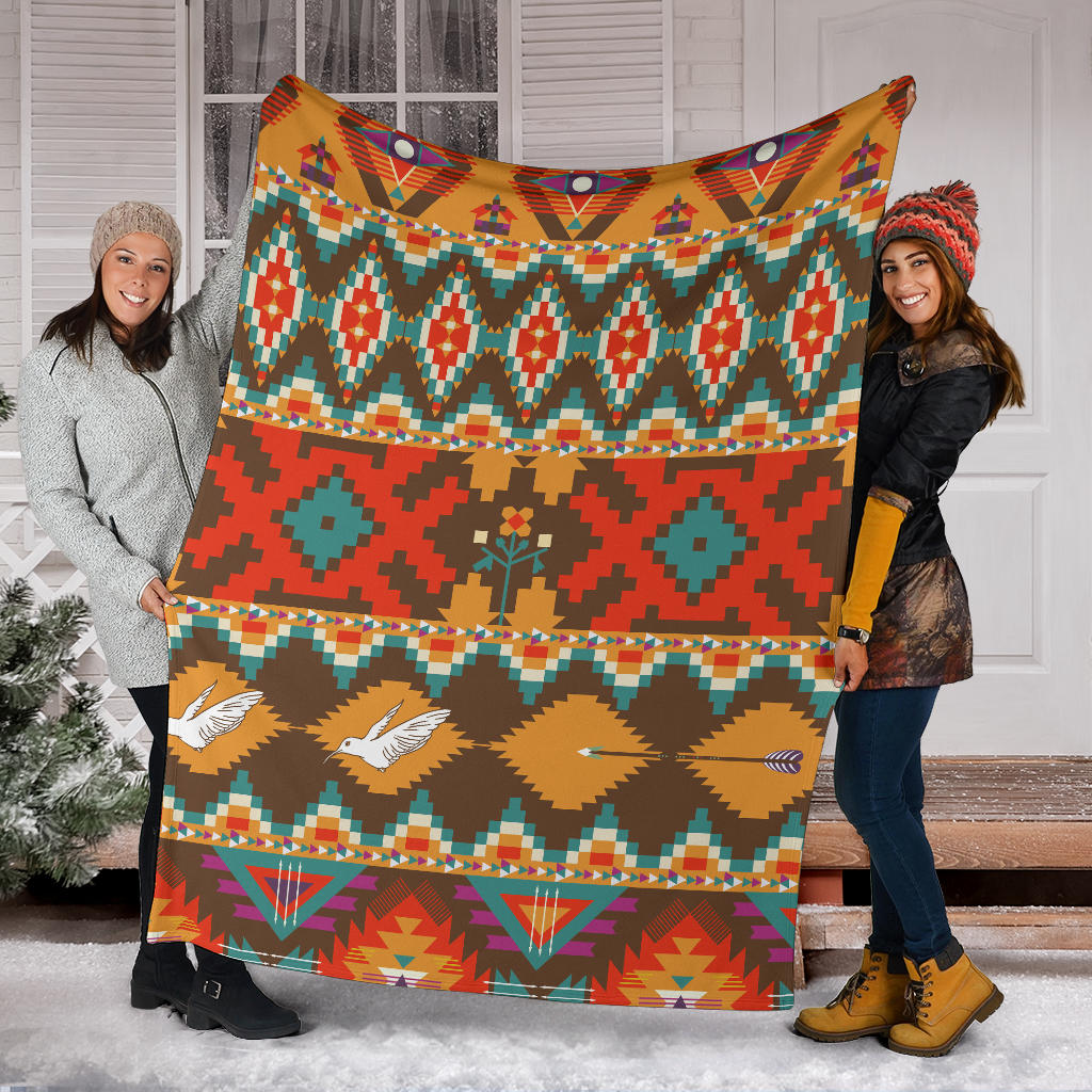 Native Pattern Print Design A01 Premium Blanket