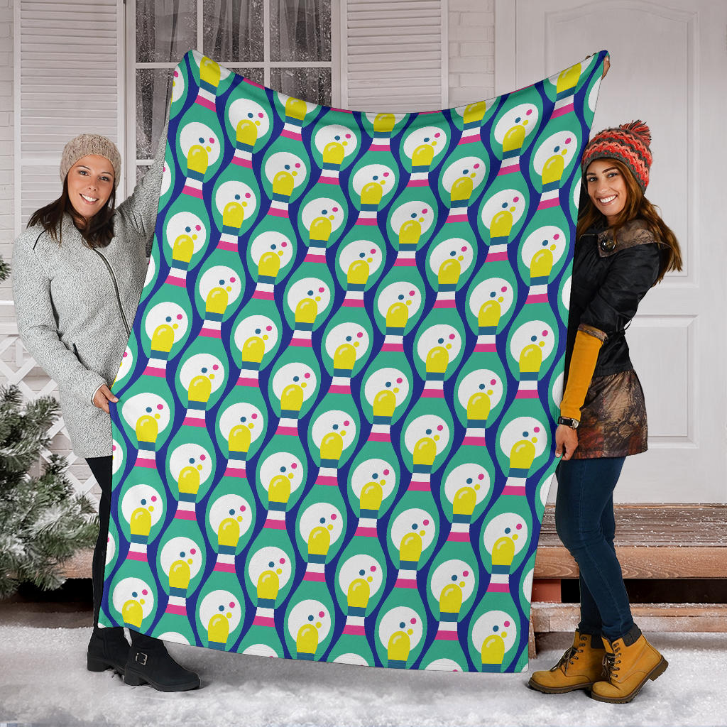 Bowling Pattern Print Design 04 Premium Blanket