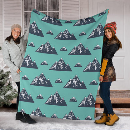 Mountain Pattern Print Design 01 Premium Blanket
