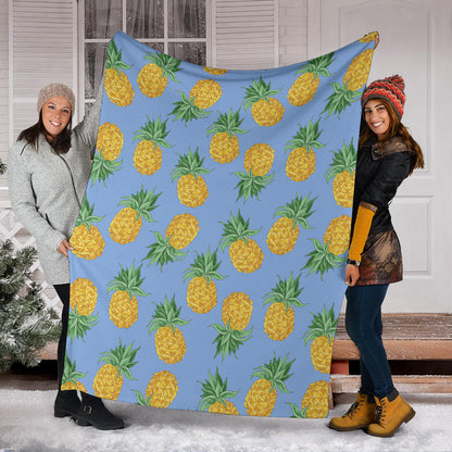 Pineapple Pattern Print Design A04 Premium Blanket