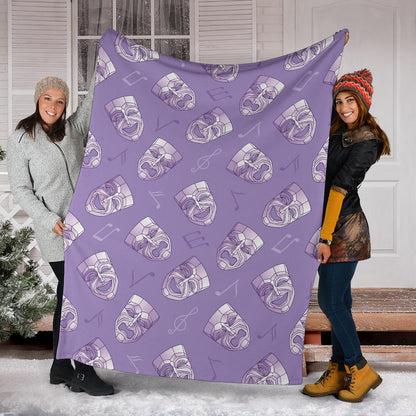 Acting Mask Pattern Print Design 05 Premium Blanket