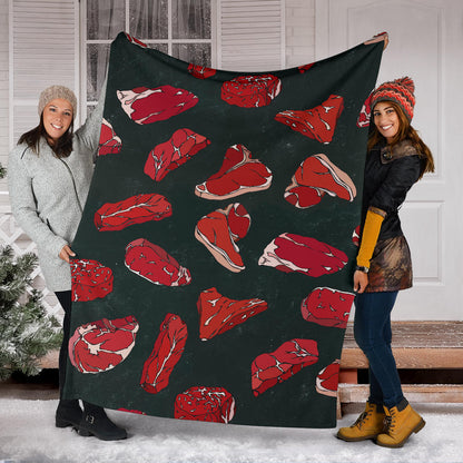 Meat Pattern Print Design 01 Premium Blanket