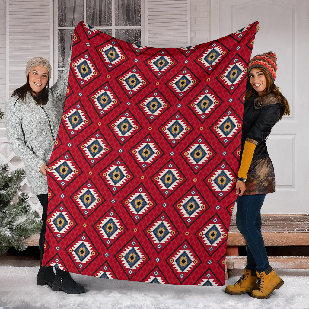 Aztec Pattern Print Design 10 Premium Blanket
