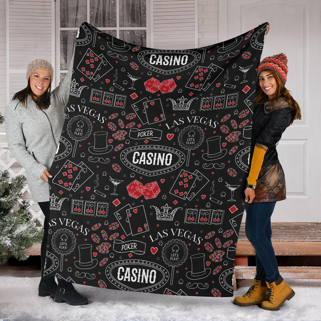 Casino Pattern Print Design 04 Premium Blanket
