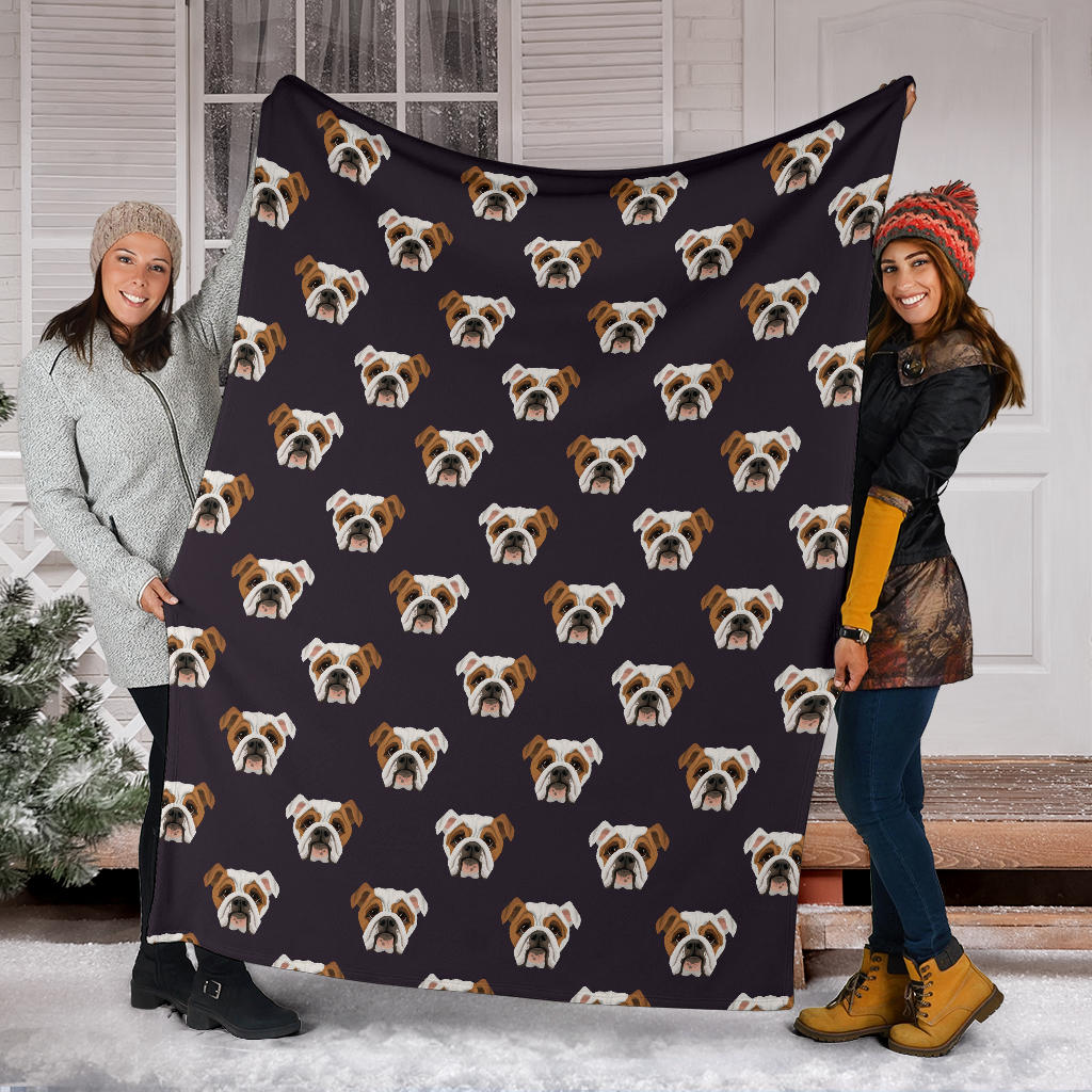 Bulldogs Pattern Print Design 03 Premium Blanket