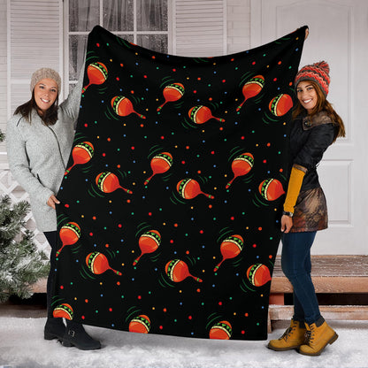 Maracas Pattern Print Design 03 Premium Blanket