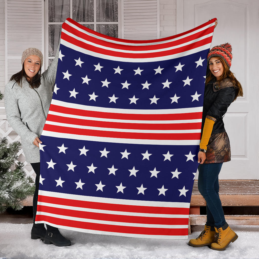 Patriotic Pattern Print Design A04 Premium Blanket