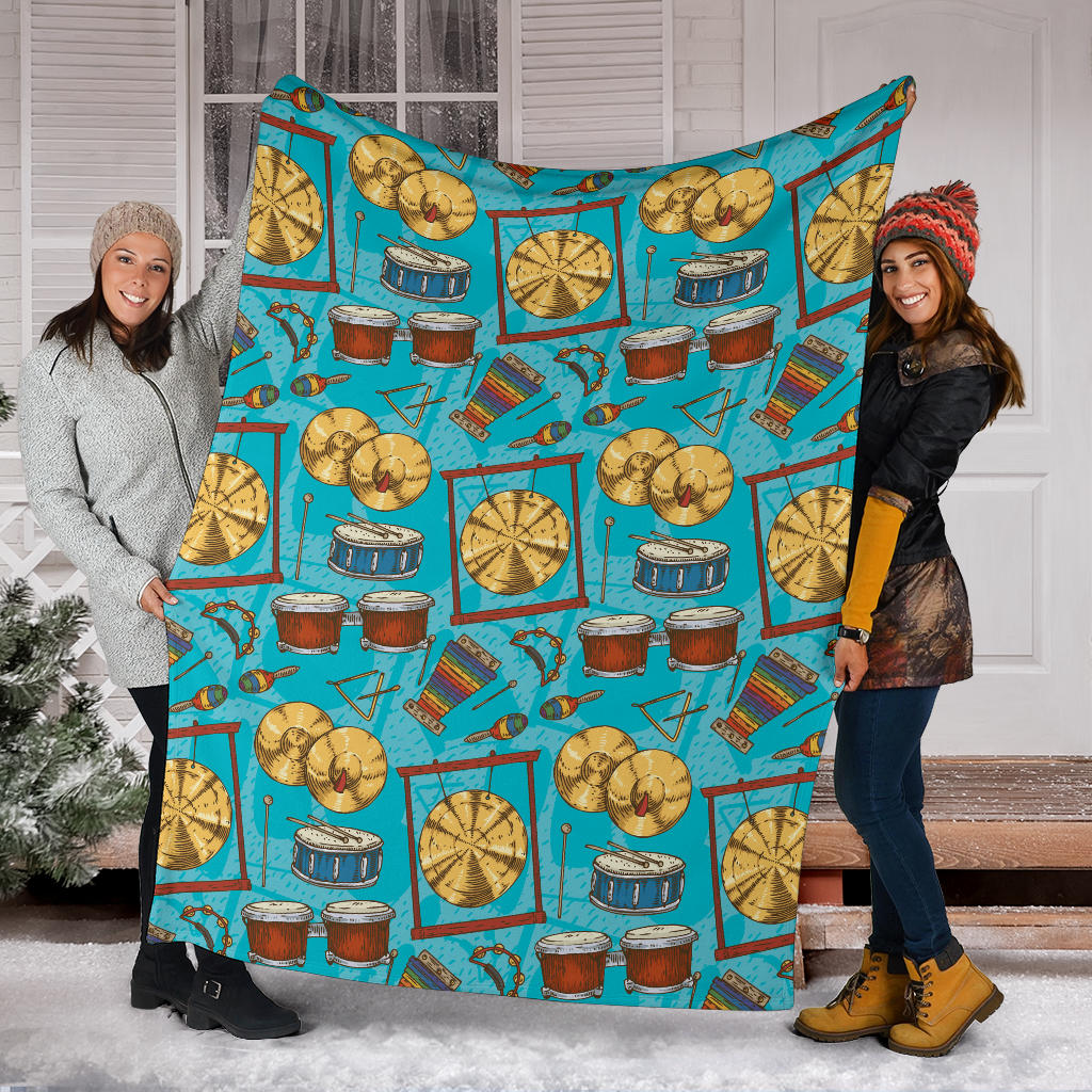 Percussion Pattern Print Design 03 Premium Blanket