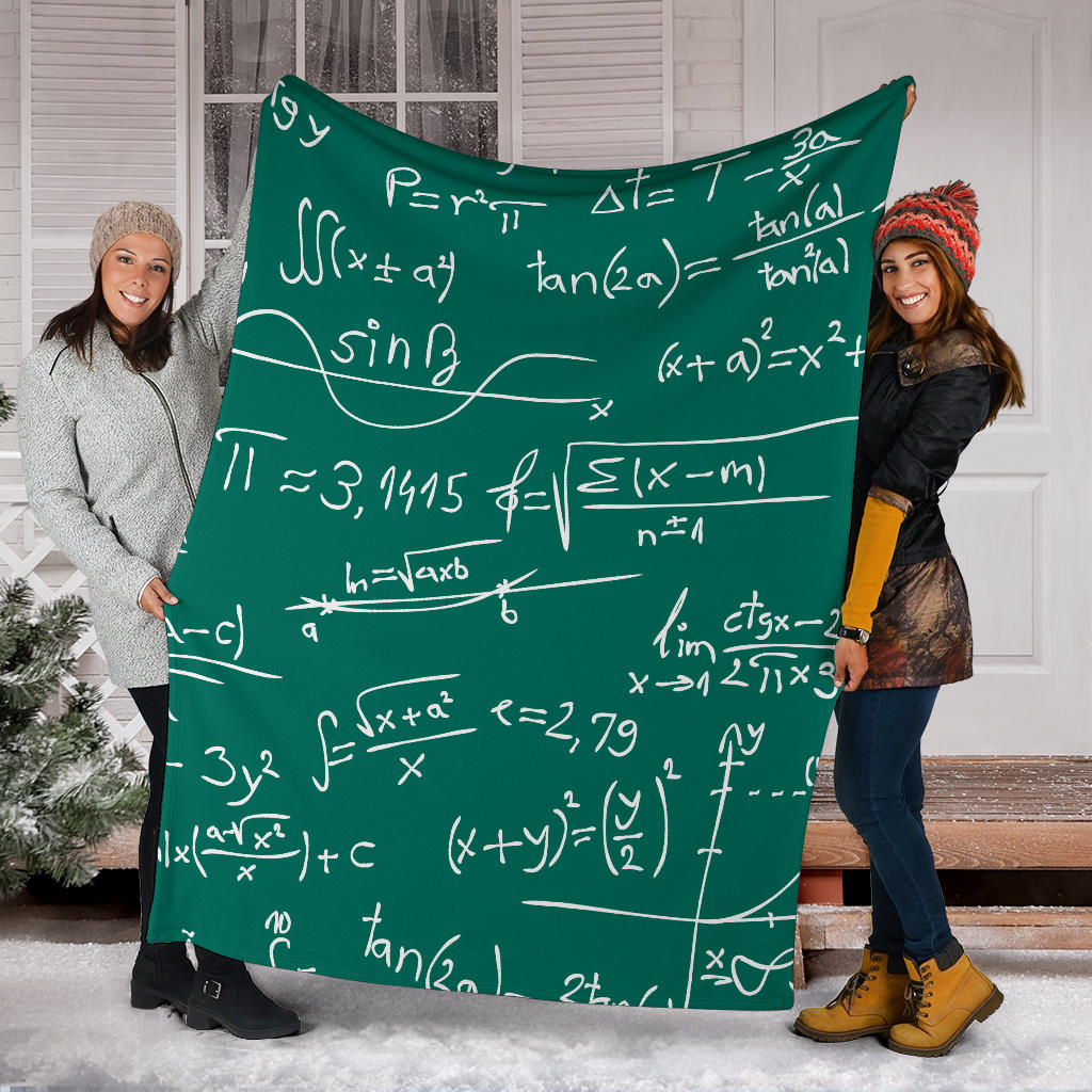 Math Pattern Print Design 01 Premium Blanket