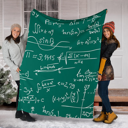 Math Pattern Print Design 01 Premium Blanket