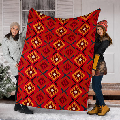 Aztec Pattern Print Design 06 Premium Blanket