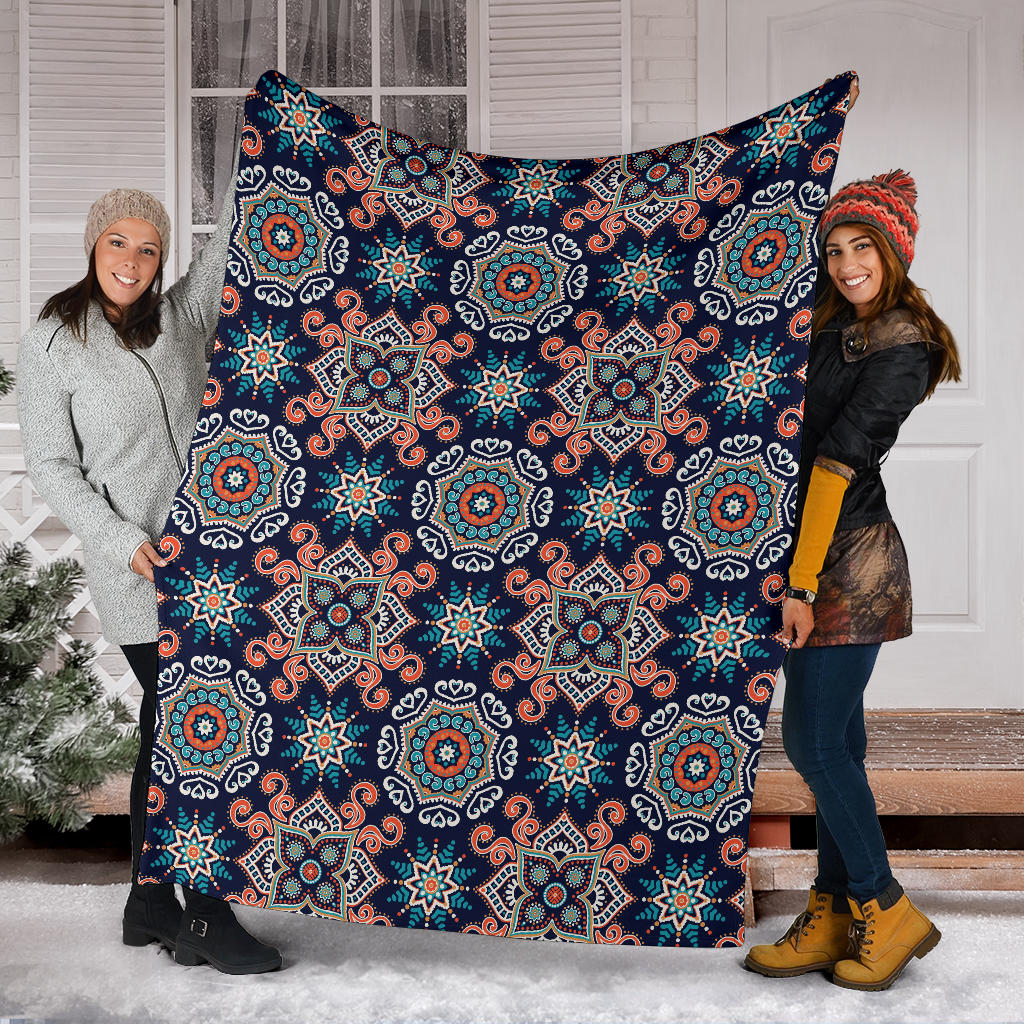 Bohemian Pattern Print Design 02 Premium Blanket