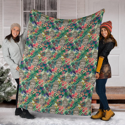 Buddha Pattern Print Design 08 Premium Blanket