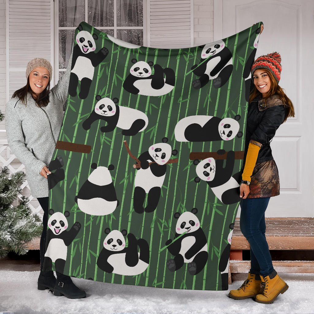 Panda Pattern Print Design A04 Premium Blanket