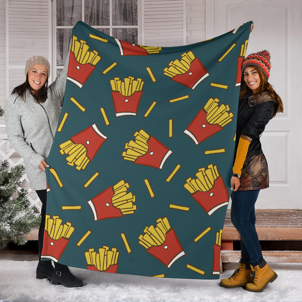 French Fried Pattern Print Design 04 Premium Blanket