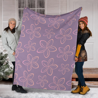 Plumeria Pattern Print Design A01 Premium Blanket