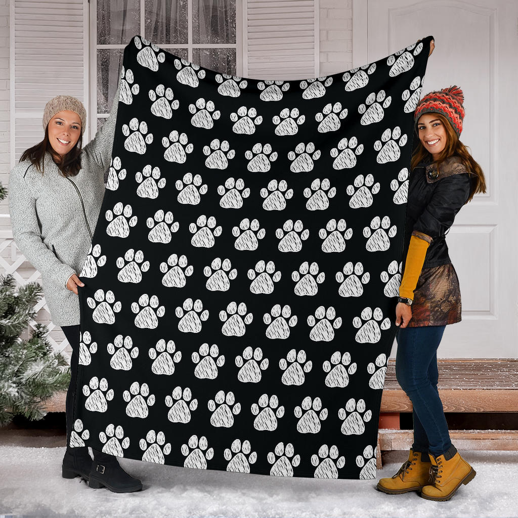 Paw Pattern Print Design A02 Premium Blanket
