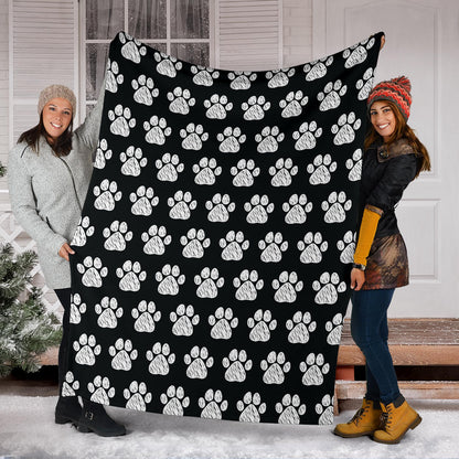 Paw Pattern Print Design A02 Premium Blanket