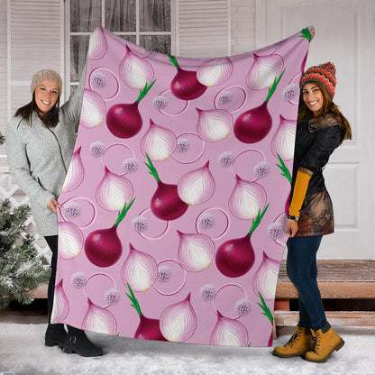 Onion Pattern Print Design A01 Premium Blanket