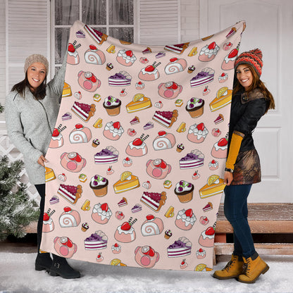 Cake Pattern Print Design 01 Premium Blanket