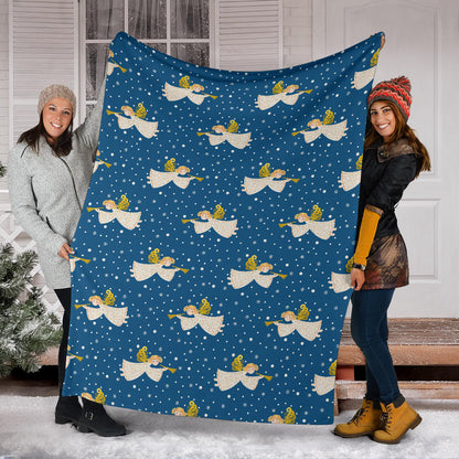 Angel Pattern Print Design 08 Premium Blanket