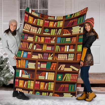 Book Pattern Print Design 06 Premium Blanket