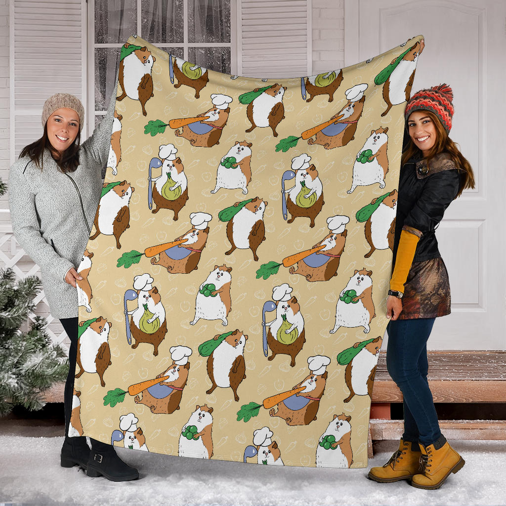 Guinea Pig Pattern Print Design 03 Premium Blanket