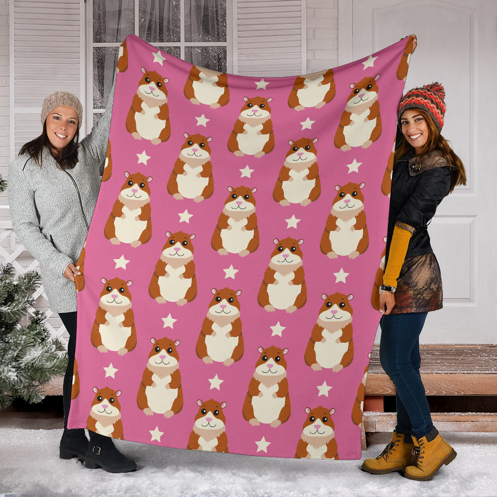 Hamster Cute Pattern Print Design 02 Premium Blanket