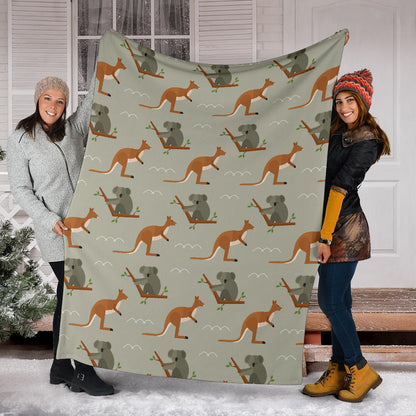 Koala Pattern Print Design 03 Premium Blanket