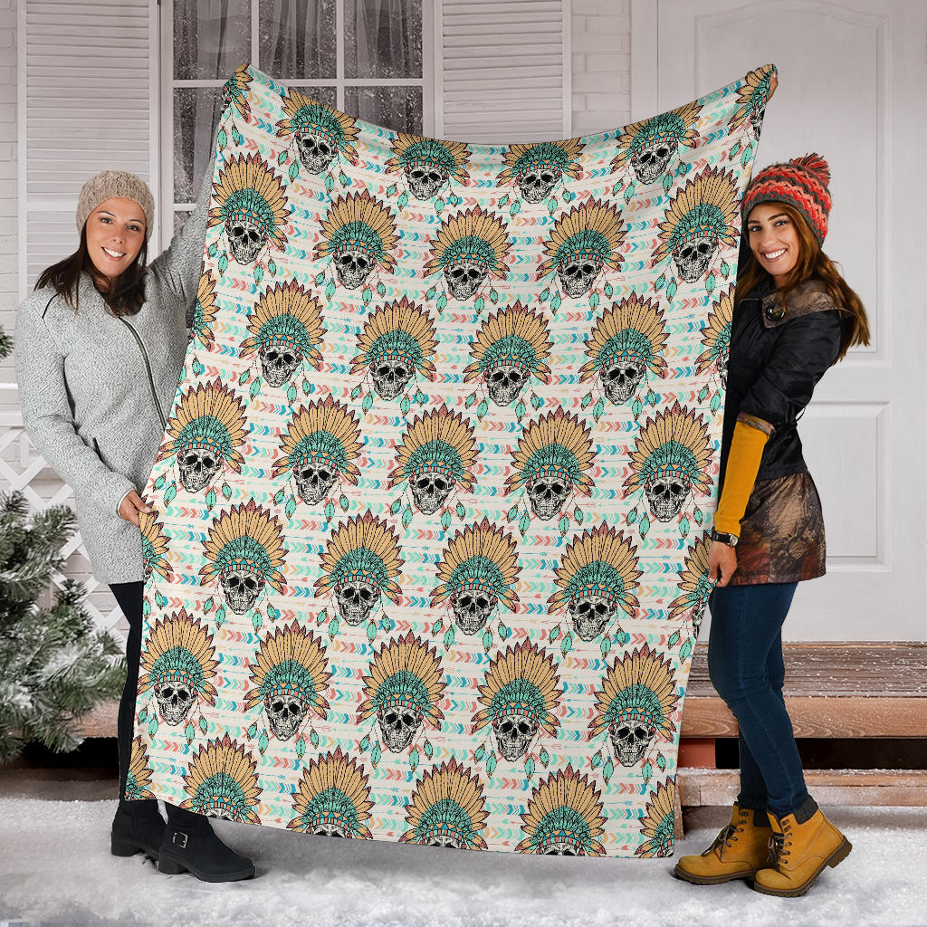 Boho Pattern Print Design 04 Premium Blanket