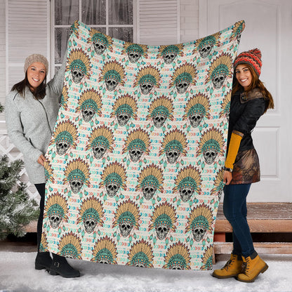 Boho Pattern Print Design 04 Premium Blanket