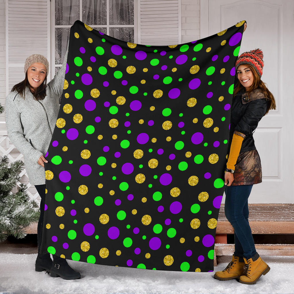 Mardi Gras Pattern Print Design 07 Premium Blanket