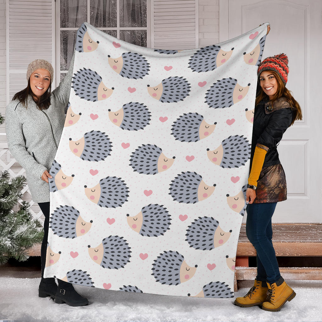 Hedgehog Baby Pattern Print Design 03 Premium Blanket