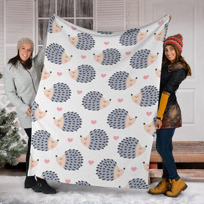 Hedgehog Baby Pattern Print Design 03 Premium Blanket