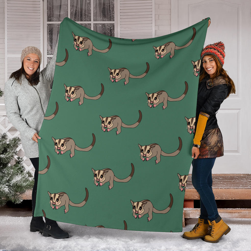 Sugar Glider Pattern Print Design 01 Premium Blanket