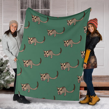 Sugar Glider Pattern Print Design 01 Premium Blanket